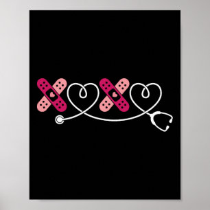 Xoxo Xo Xo Nurse Stethoscope Valentine Men Women K Poster
