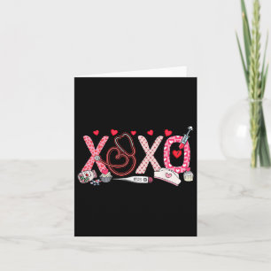 Xoxo Xo Xo Nurse Valentine Men Women Kids Card