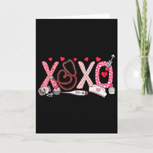 Xoxo Xo Xo Nurse Valentine Men Women Kids Card
