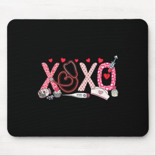 Xoxo Xo Xo Nurse Valentine Men Women Kids Mouse Pad