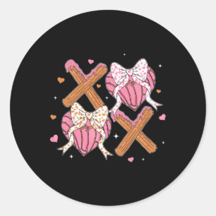 Xoxo Xo Xo Valentine Conchas Heart Mexican Valenti Classic Round Sticker