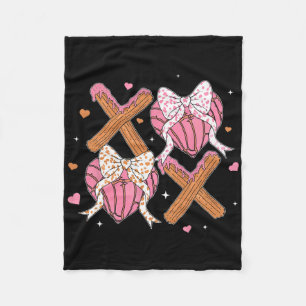 Xoxo Xo Xo Valentine Conchas Heart Mexican Valenti Fleece Blanket