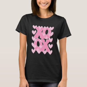 XoXo XoXo Valentine's Day Love Vibes Retro Checked T-Shirt