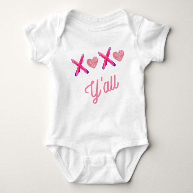 Xoxo y'all baby bodysuit (Front)