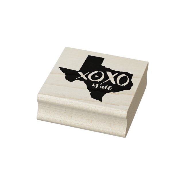 XOXO, Y'all - Texas State Shape Rubber Stamp (Stamp)
