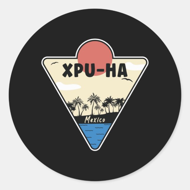 Xpu-ha Mexico Seashore Classic Round Sticker (Front)