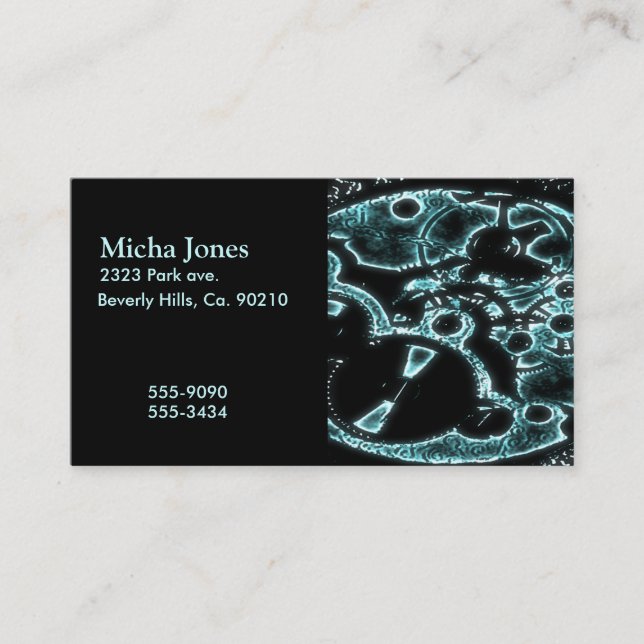 Xray Flash Mechanical Gearing Business Card (Front)