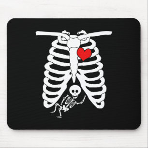 Xray Maternity Shirt Pregnant Skeleton Women Men Mouse Pad