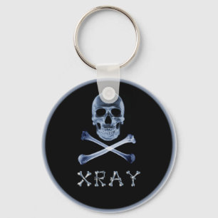 XRAY PIRATE Flag RADIOLOGY JOLLY ROGER Key Ring