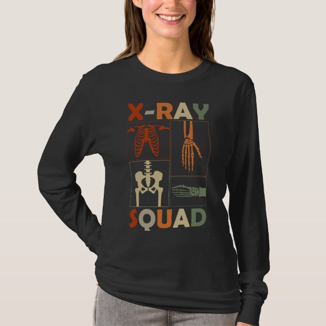 Xray Skeleton Bones Radiologist Funny Radiology T-Shirt (Front)
