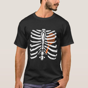 Xray Skeleton Rib Cage Tennis Halloween Costume T-Shirt