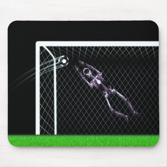XRAY SKELETON SOCCER GOALIE ORIGINAL MOUSE PAD (Front)