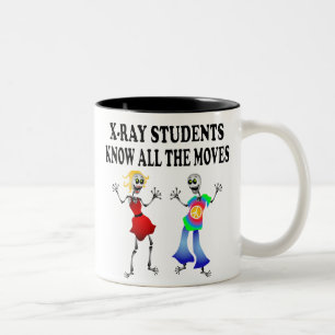 XRAY STUDENTS  KNOW ALL MOVES Two-Tone COFFEE MUG
