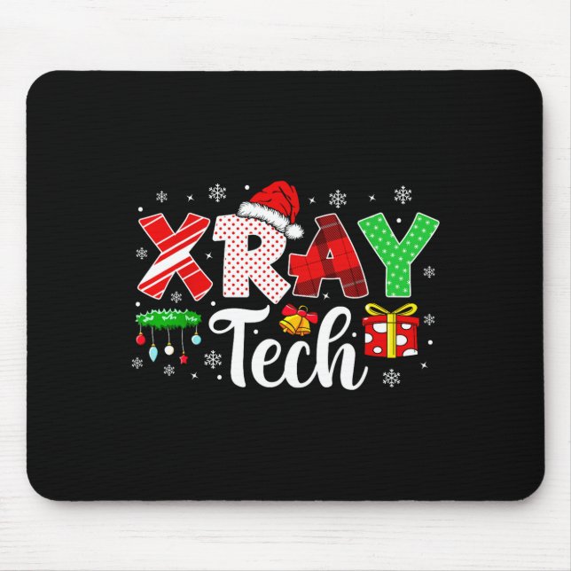 Xray Tech Christmas Bow Rad Tech Radiology Men Wom Mouse Pad (Front)