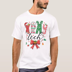 Xray Tech Christmas Coquette Bow Rad Tech Radiolog T-Shirt