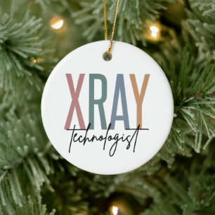 Xray Tech X-ray Technologist Multicolored gifts Ceramic Ornament