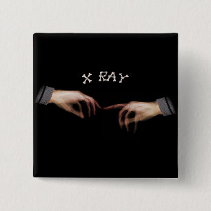 XRAY TOUCH REMINISCENT OF LEONARDO DAVINCI 15 CM SQUARE BADGE