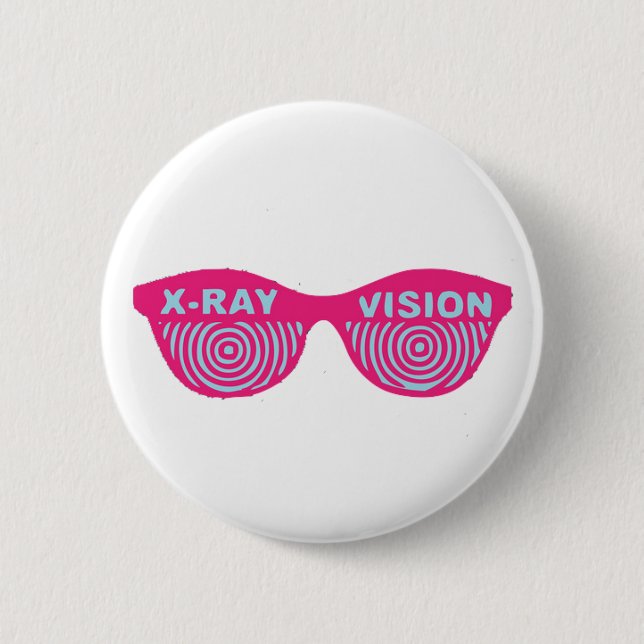 xray vision 6 cm round badge (Front)