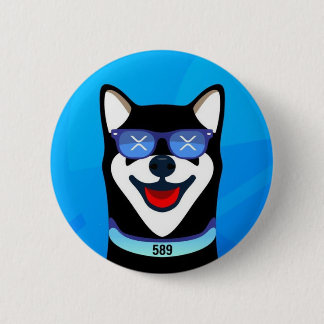XRdoge Logo Blue 6 Cm Round Badge