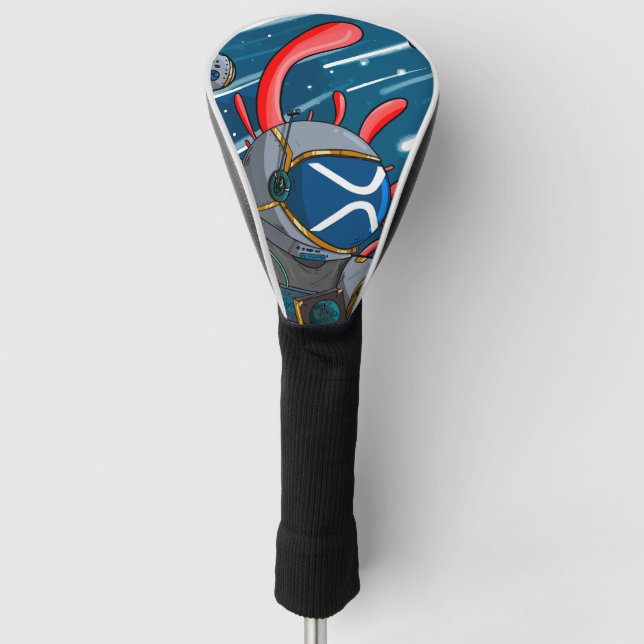 XRP Astronaut TO THE MOON - XRP cryptocurrency  Golf Head Cover (Front)
