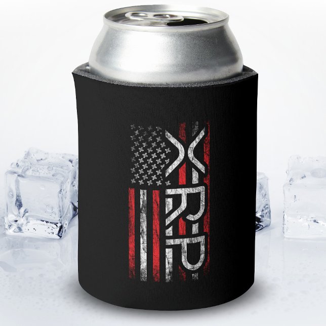 XRP Crypto Cryptocurrency American Flag Meme Can Cooler (Creator Uploaded)