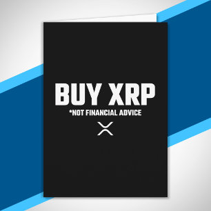 XRP Crypto Meme Not Financial Advice Disclaimer Card