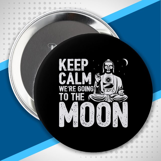 XRP Cryptocurrency To The Moon Keep Calm Crypto 10 Cm Round Badge (Creator Uploaded)
