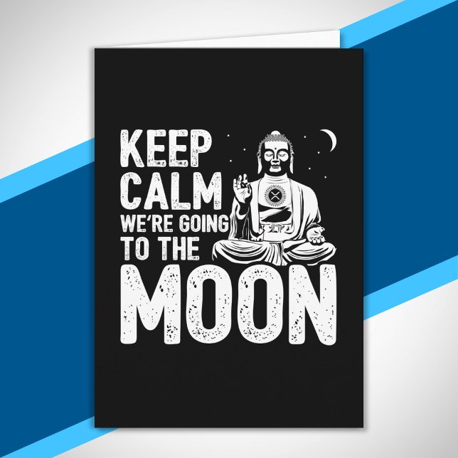 XRP Cryptocurrency To The Moon Keep Calm Crypto Card (Creator Uploaded)