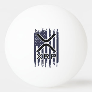 XRP Cryptocurrency USA American Ping Pong Ball