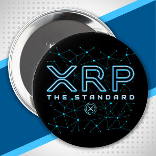 XRP Cryptocurrency - XRPL Blockchain - XRP Crypto 10 Cm Round Badge