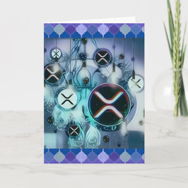XRP light bubbles Thank You Card (Front)