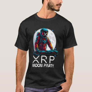 xrp moon party astronaut disc jockey boyfriend gir T-Shirt