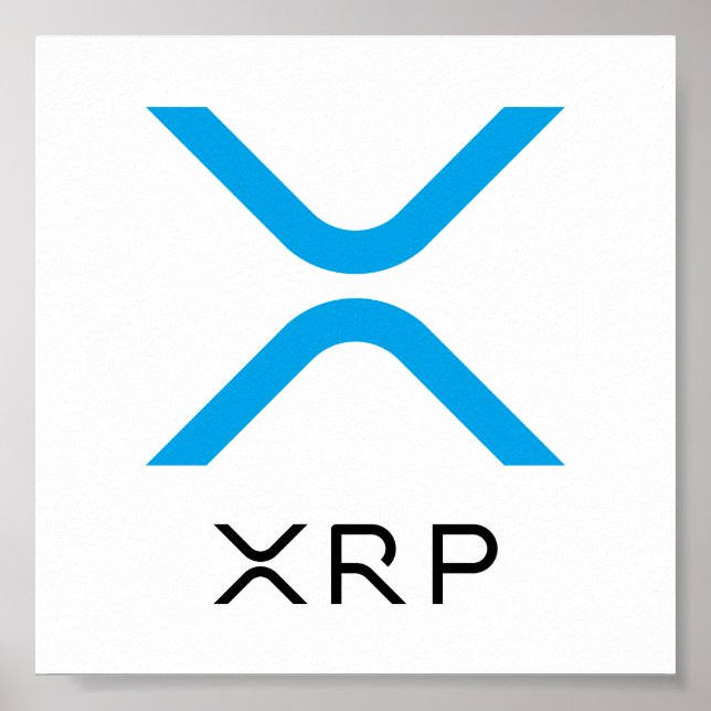 XRP Ripple Blue & Black Logo | Poster (Front)