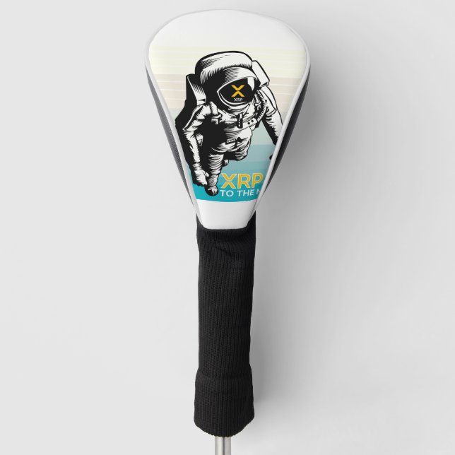XRP TO THE MOON - XRP cryptocurrency  Golf Head Cover (Front)