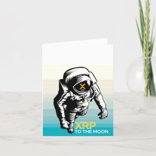 XRP TO THE MOON - XRP cryptocurrency  Thank You Card