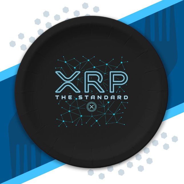 XRPL Blockchain XRP Cryptocurrency Crypto Stars Paper Plate (Creator Uploaded)