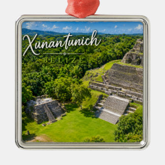 Xunantunich Belise Mayan archaeological sight Metal Ornament