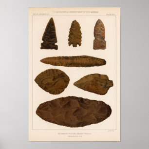 XVI Stone implements, New Mexico Poster