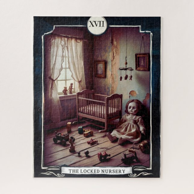 XVII The Locked Nursery – Don't Peek, Tarot Jigsaw Puzzle (Vertical)