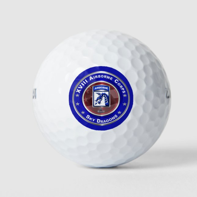 XVIII Airborne Corps – Sky Dragons Golf Balls (Front)