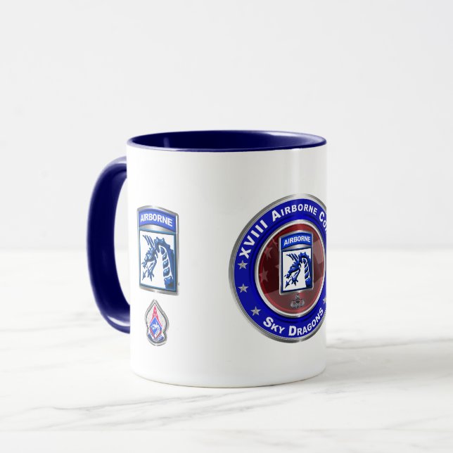 XVIII Airborne Corps Sky Dragons Mug (Front Left)