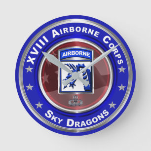 XVIII Airborne Corps Sky Dragons Round Clock