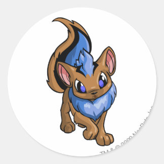 Xweetok Blue Classic Round Sticker