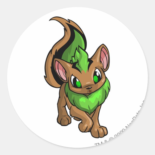 Xweetok Green Classic Round Sticker (Front)