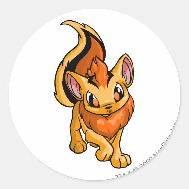 Xweetok Orange Classic Round Sticker (Front)