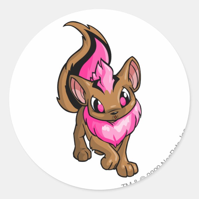 Xweetok Pink Classic Round Sticker (Front)