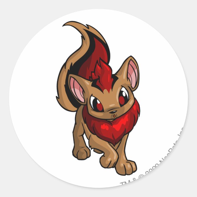 Xweetok Red Classic Round Sticker (Front)