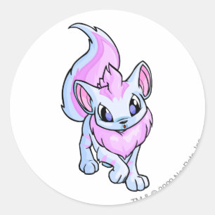 Xweetok Striped Classic Round Sticker