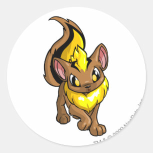 Xweetok Yellow Classic Round Sticker