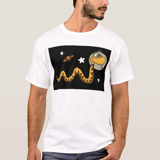 XX- Astronaut Snake Cartoon T-Shirt (Front)